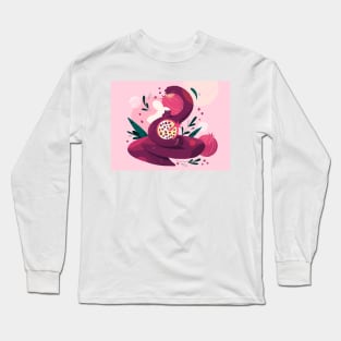 Fruit Ladies yoga pomegranate Long Sleeve T-Shirt